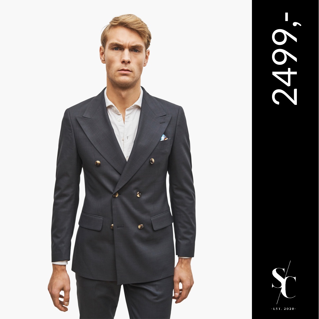 Billede af Suit Club - Kairo Charcoal Doublebreasted Two-piece Suit