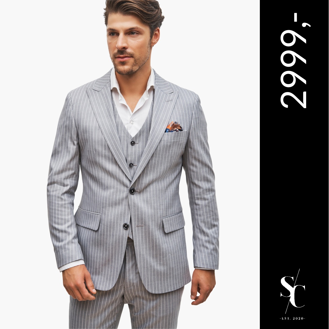 Billede af Suit Club - Havana Light Grey Three-piece Suit