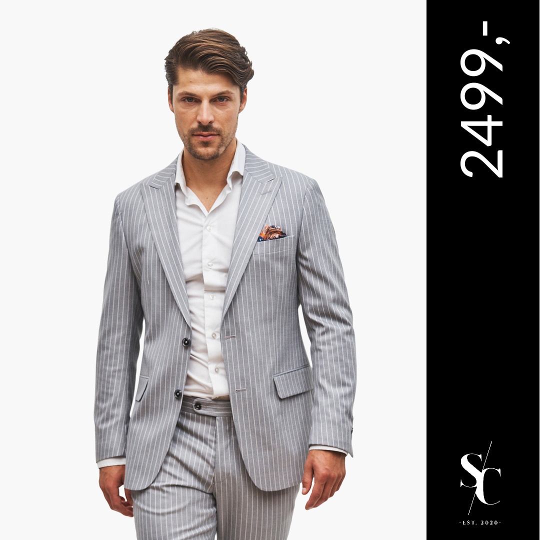 Se Suit Club - Havana Light Grey Two-piece Suit hos Suitclub.dk