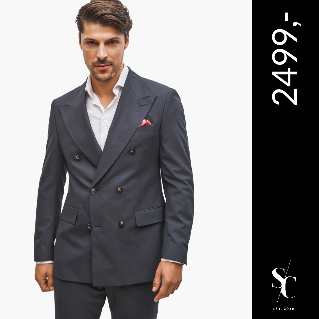 Se Suit Club - Aarhus Graphite Doublebreasted Two-piece Suit hos Suitclub.dk