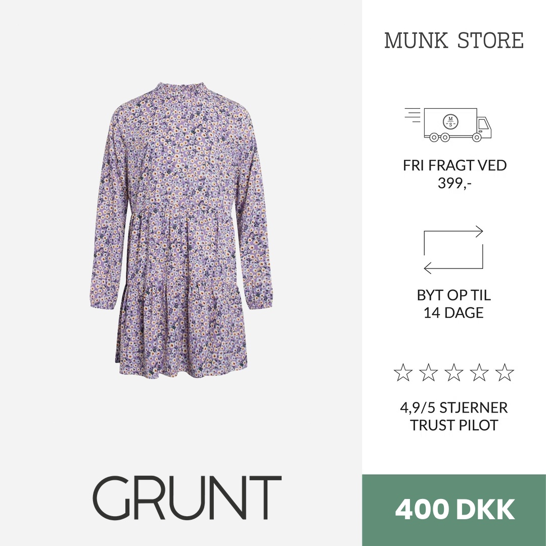 Hop ind Dam Bygge videre på Naja Münster Dress - Purple | Tjek den laveste pris her og køb i dag