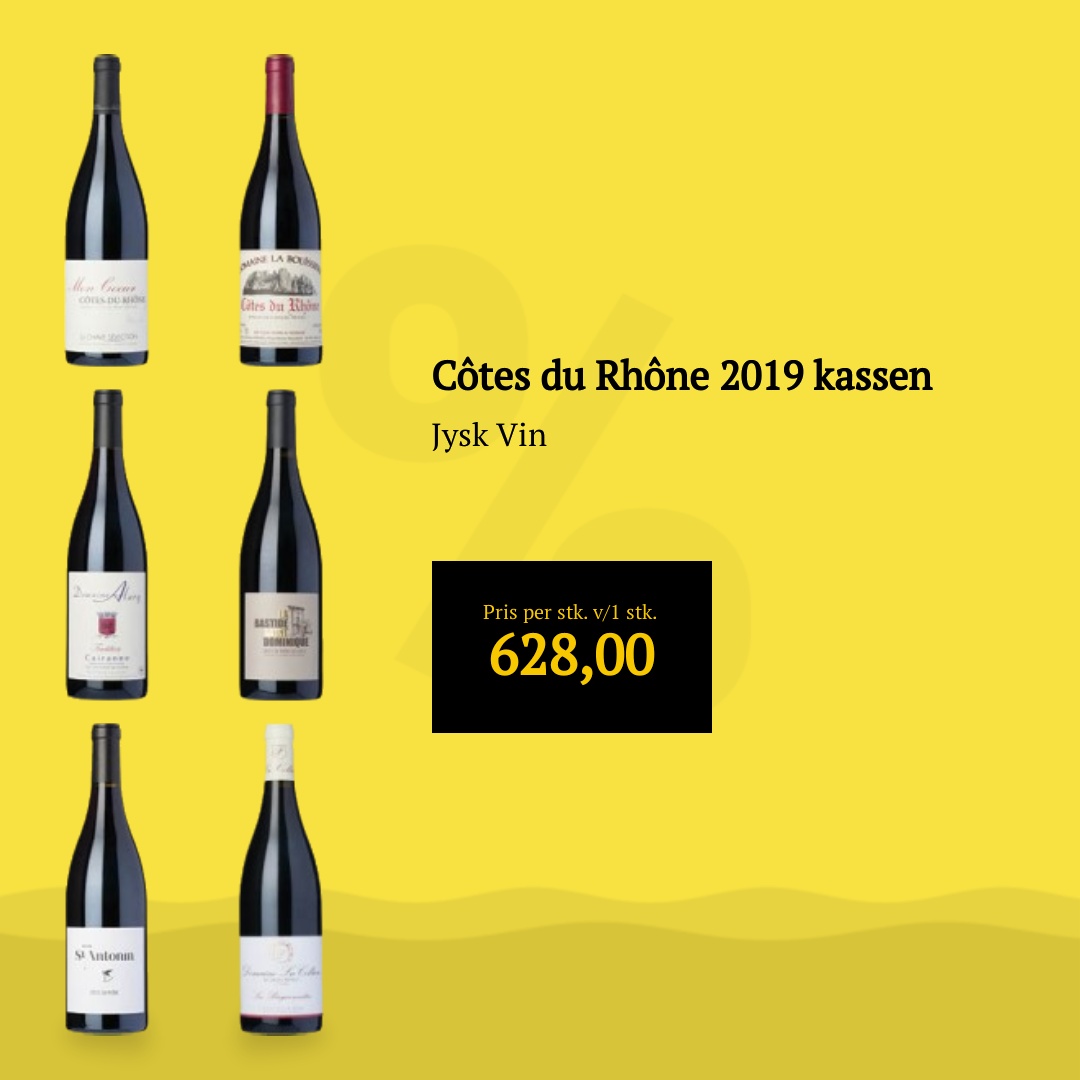 Jysk Vin Côtes du Rhône 2019 kassen