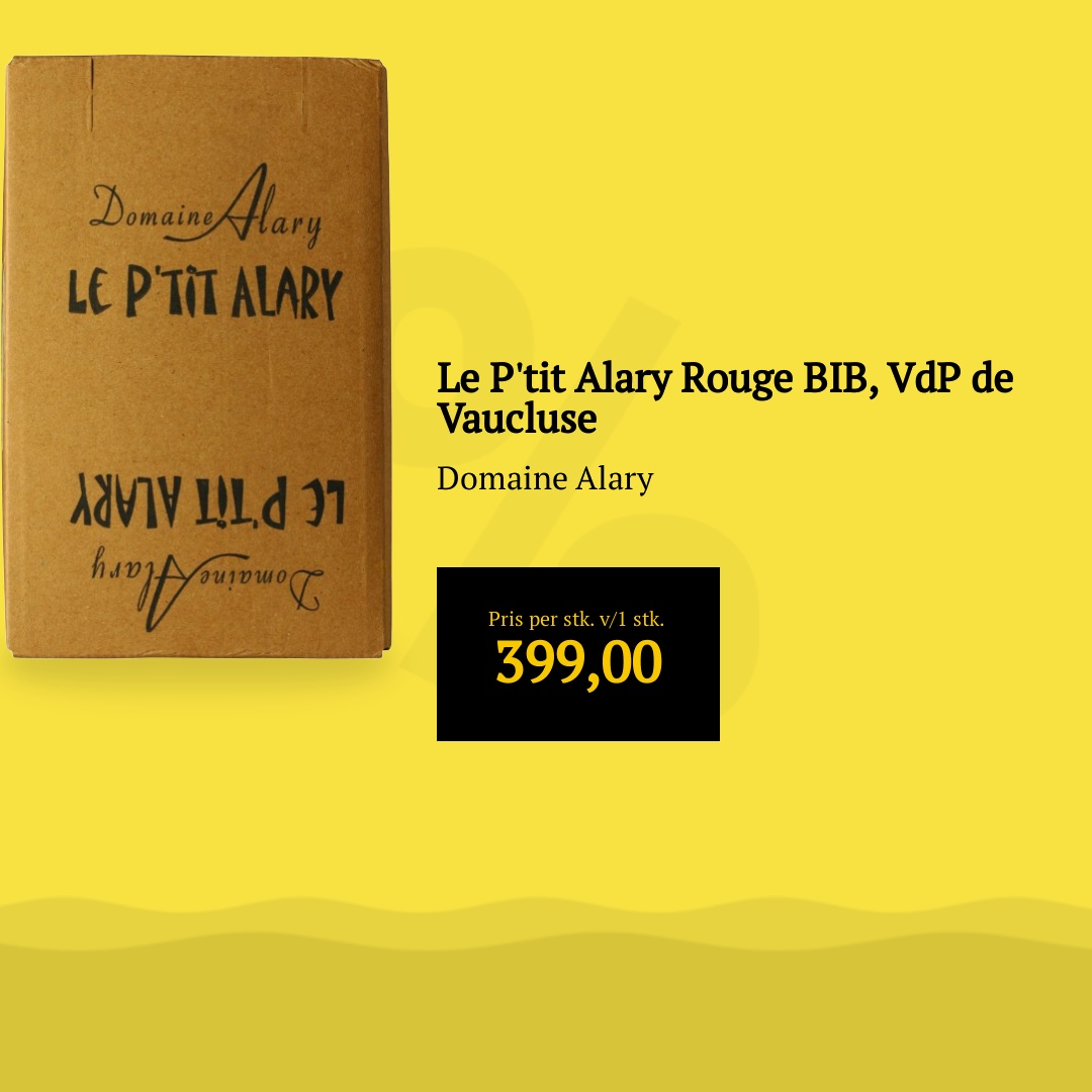 Le P'tit Alary Rouge BIB, VdP de Vaucluse
