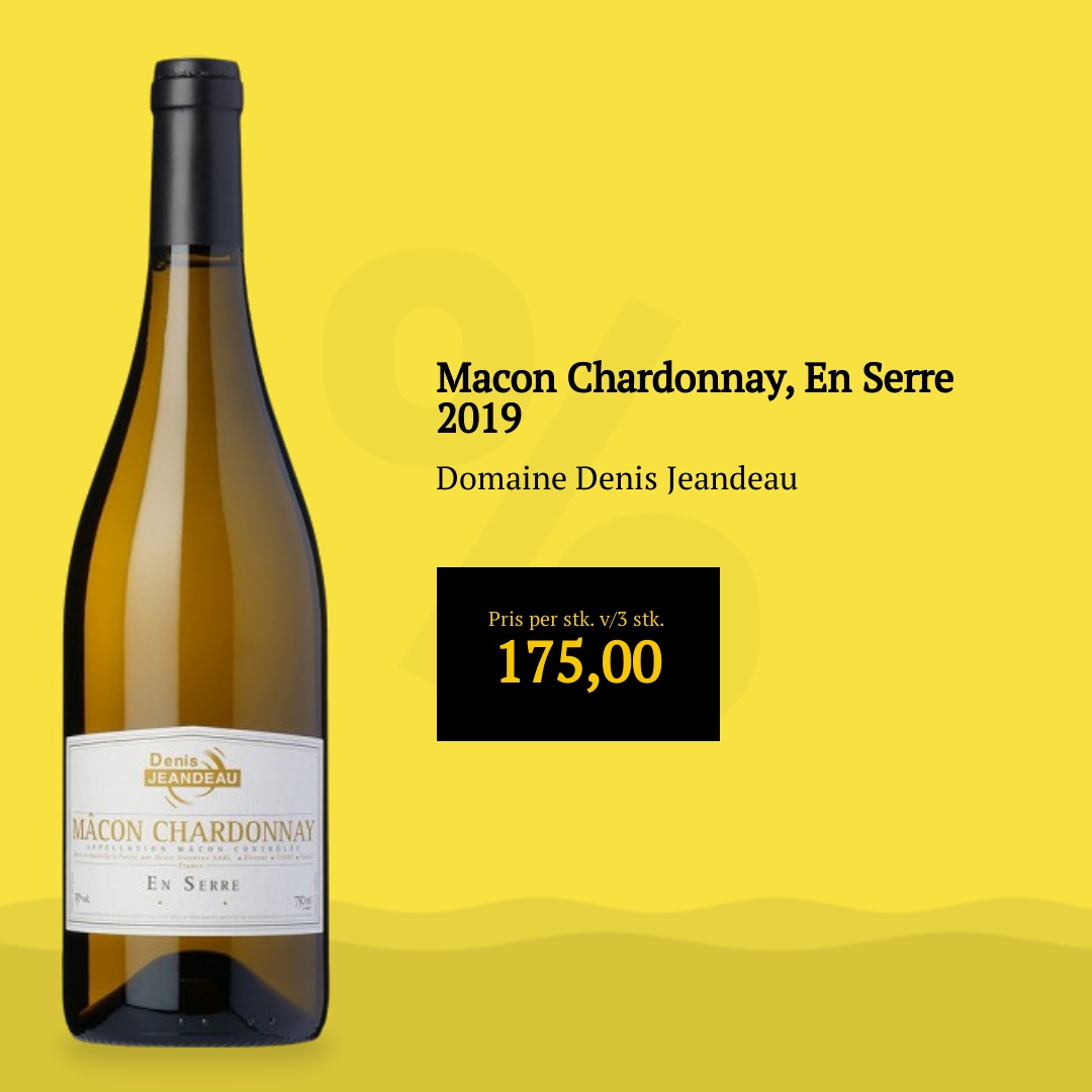 Domaine Denis Jeandeau Macon Chardonnay, En Serre 2019