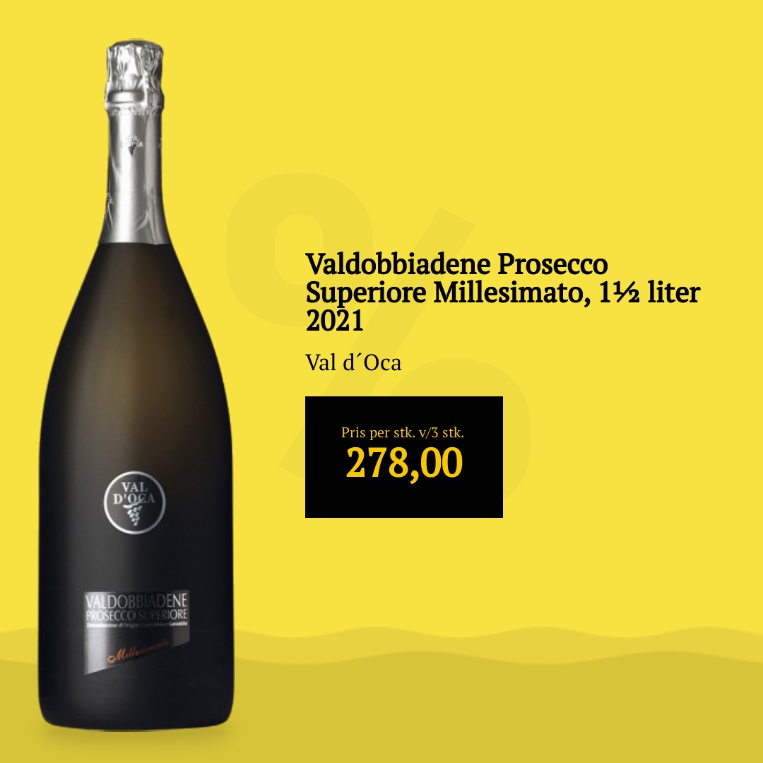  Valdobbiadene Prosecco Superiore Millesimato, 1½ liter 2021