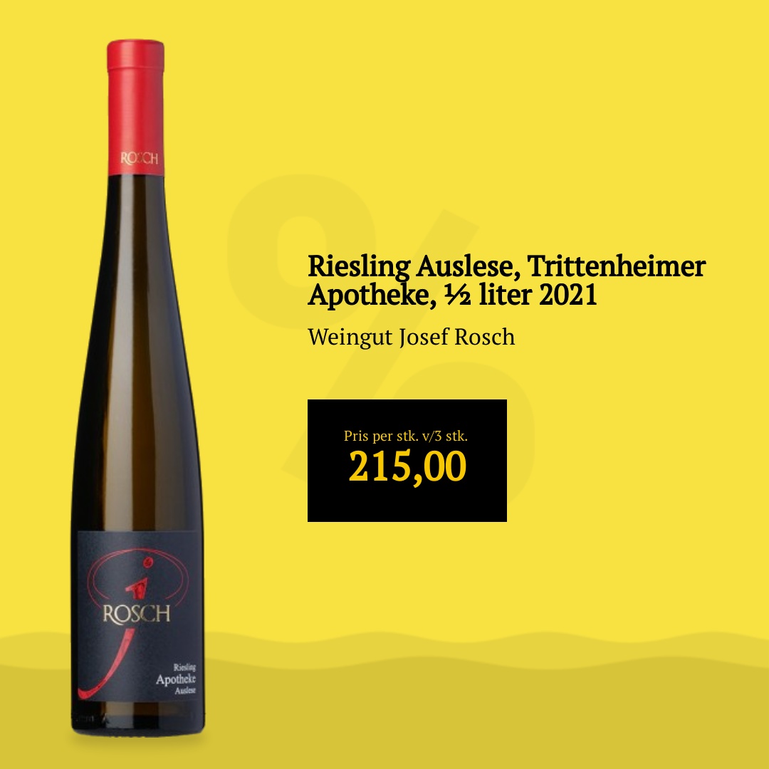 Weingut Josef Rosch Riesling Auslese, Trittenheimer Apotheke, ½ liter 2021