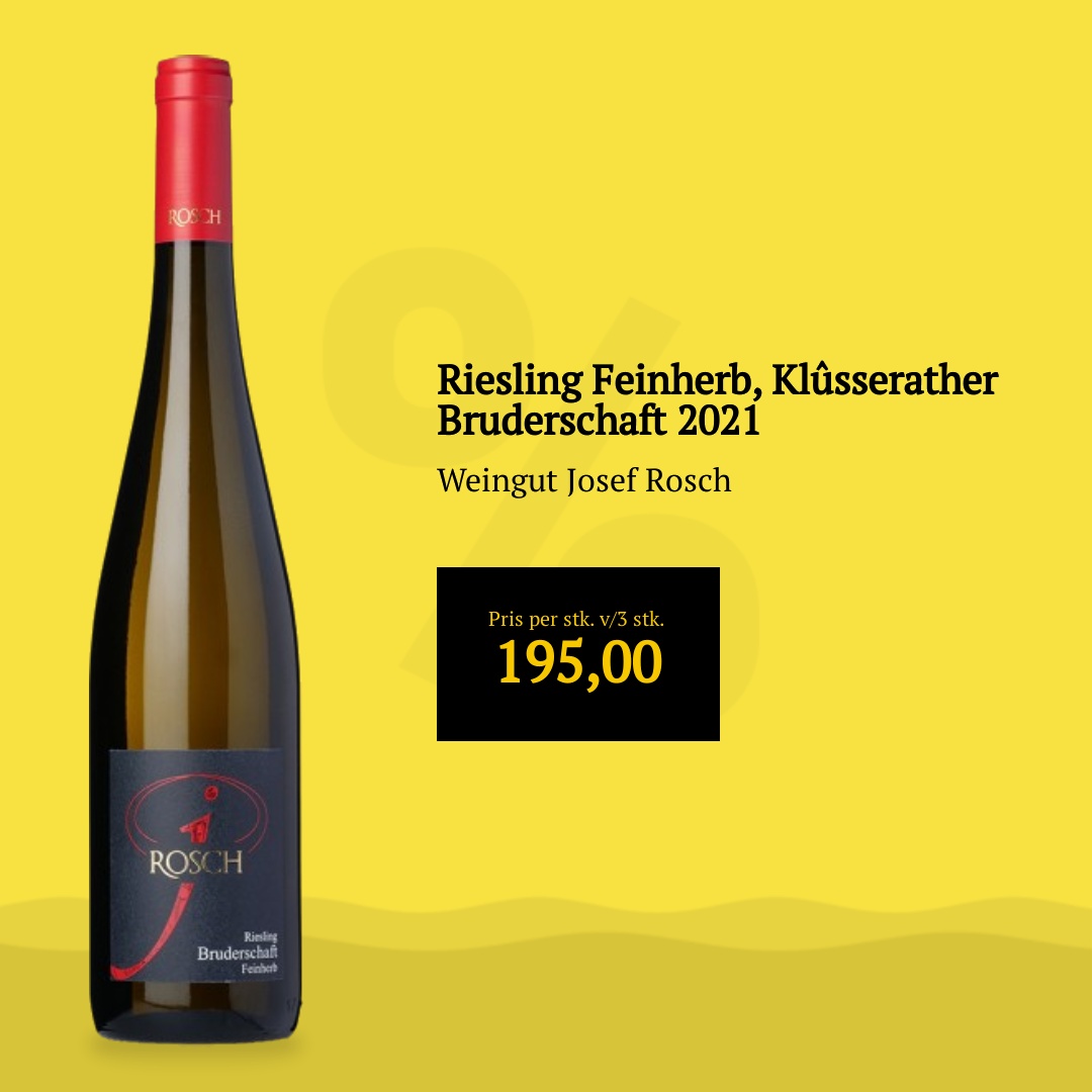 Weingut Josef Rosch Riesling Feinherb, Klûsserather Bruderschaft 2021