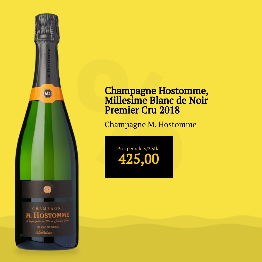  Champagne Hostomme, Millesime Blanc de Noir Premier Cru 2018