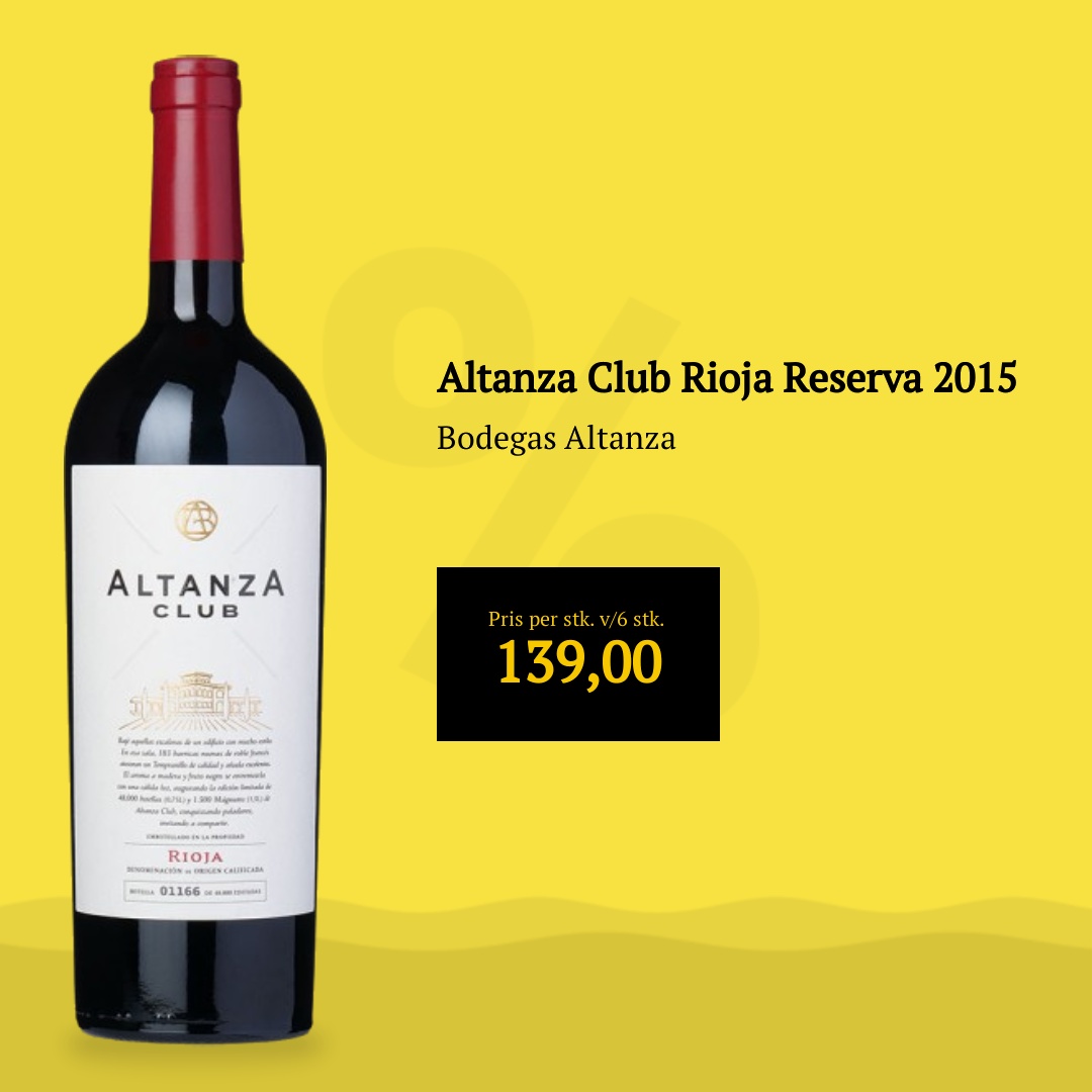 Billede af Altanza Club Rioja Reserva 2015
