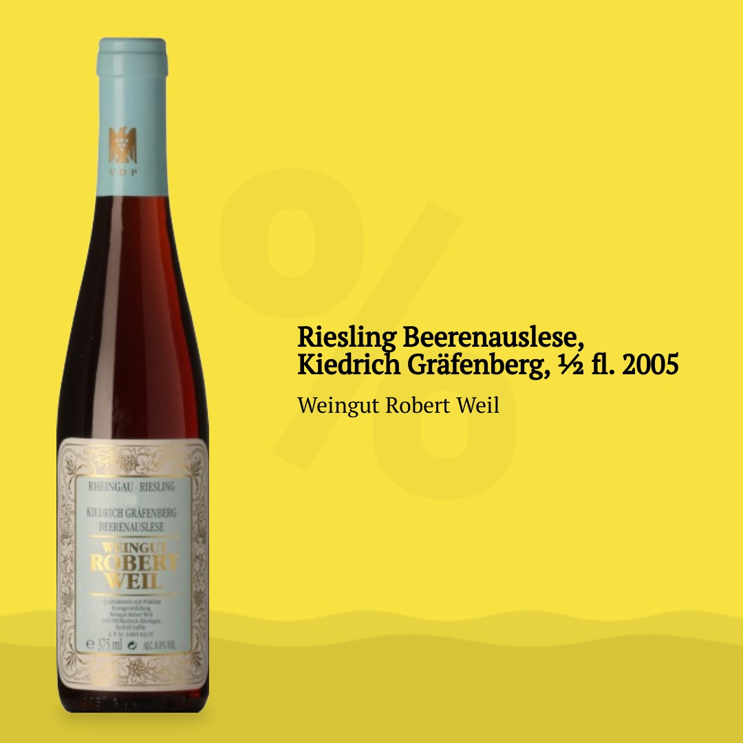 Weingut Robert Weil Riesling Beerenauslese, Kiedrich Gräfenberg, ½ fl. 2005