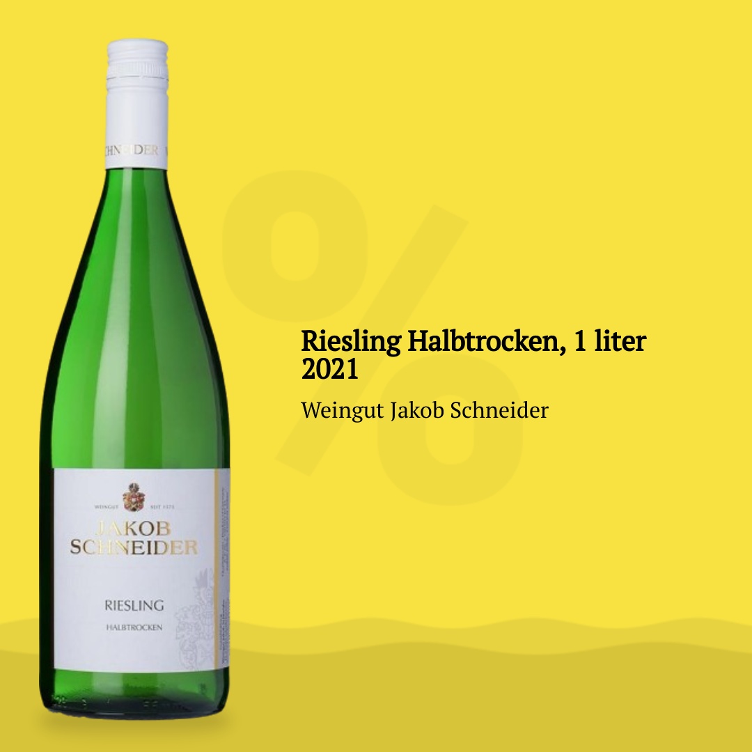 Weingut Jakob Schneider Riesling Halbtrocken,  1 liter 2021