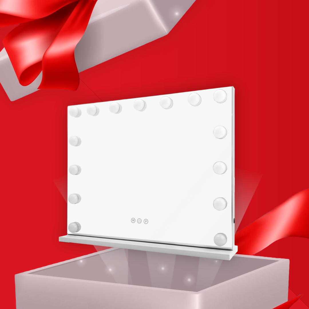 LYKKE SMINKSPEGEL MED LJUS HOLLYWOOD 56X12X46CM