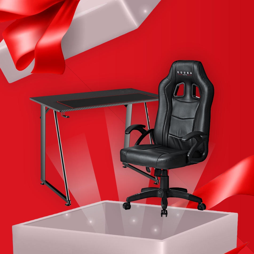 KUURA GAMING GAMINGSTOL + GAMINGBORD SPECIAL BUNDLE