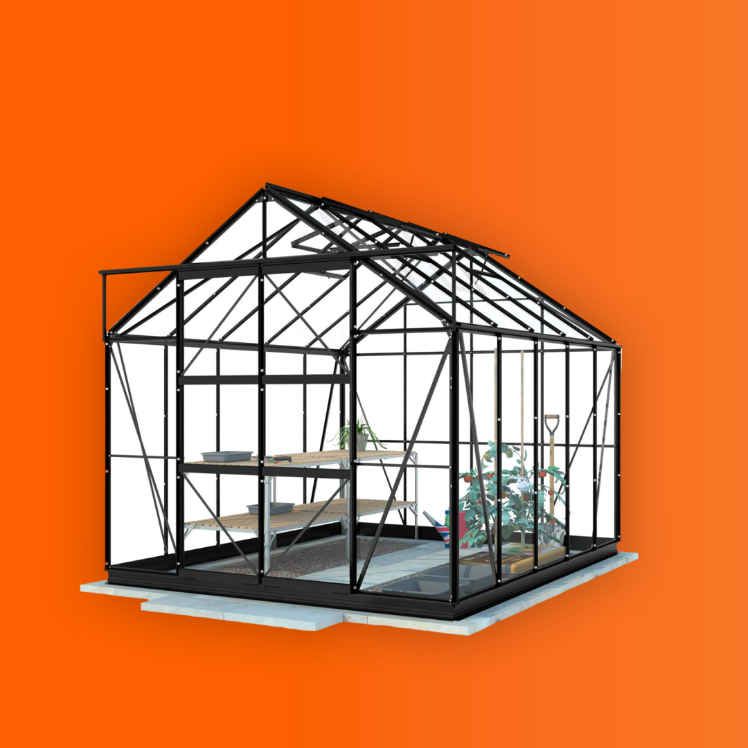 LYKKE KASVIHUONE HYBRID 8,2M2, MUSTA