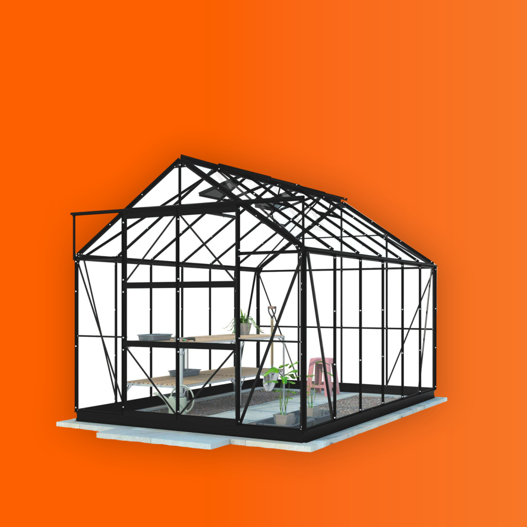 LYKKE KASVIHUONE HYBRID 9,7M2, MUSTA