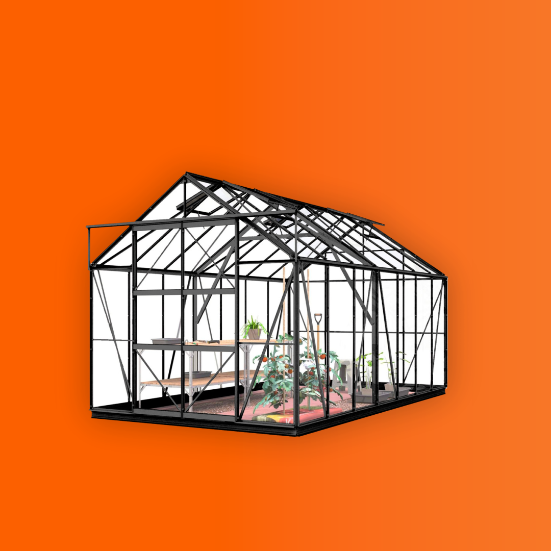 LYKKE KASVIHUONE HYBRID 11,3M2, MUSTA