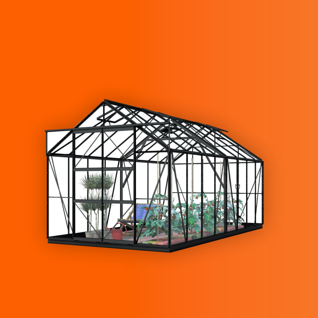 LYKKE KASVIHUONE HYBRID 13M2, MUSTA