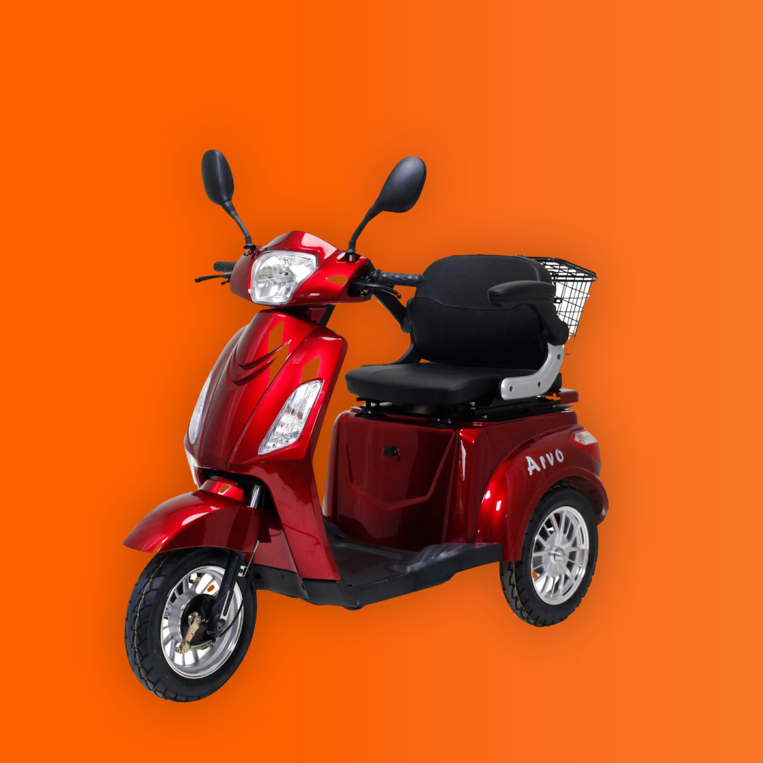 ARVO ELSCOOTER TIL ÆLDRE P300 RØD