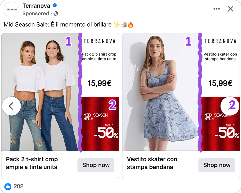 A split layout that answers two questions at once