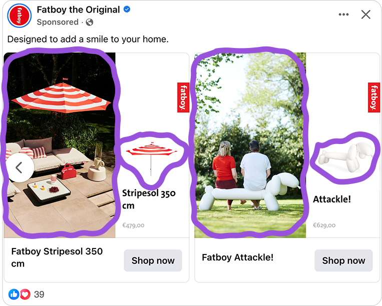 Each product placed in the moment it would actually be used