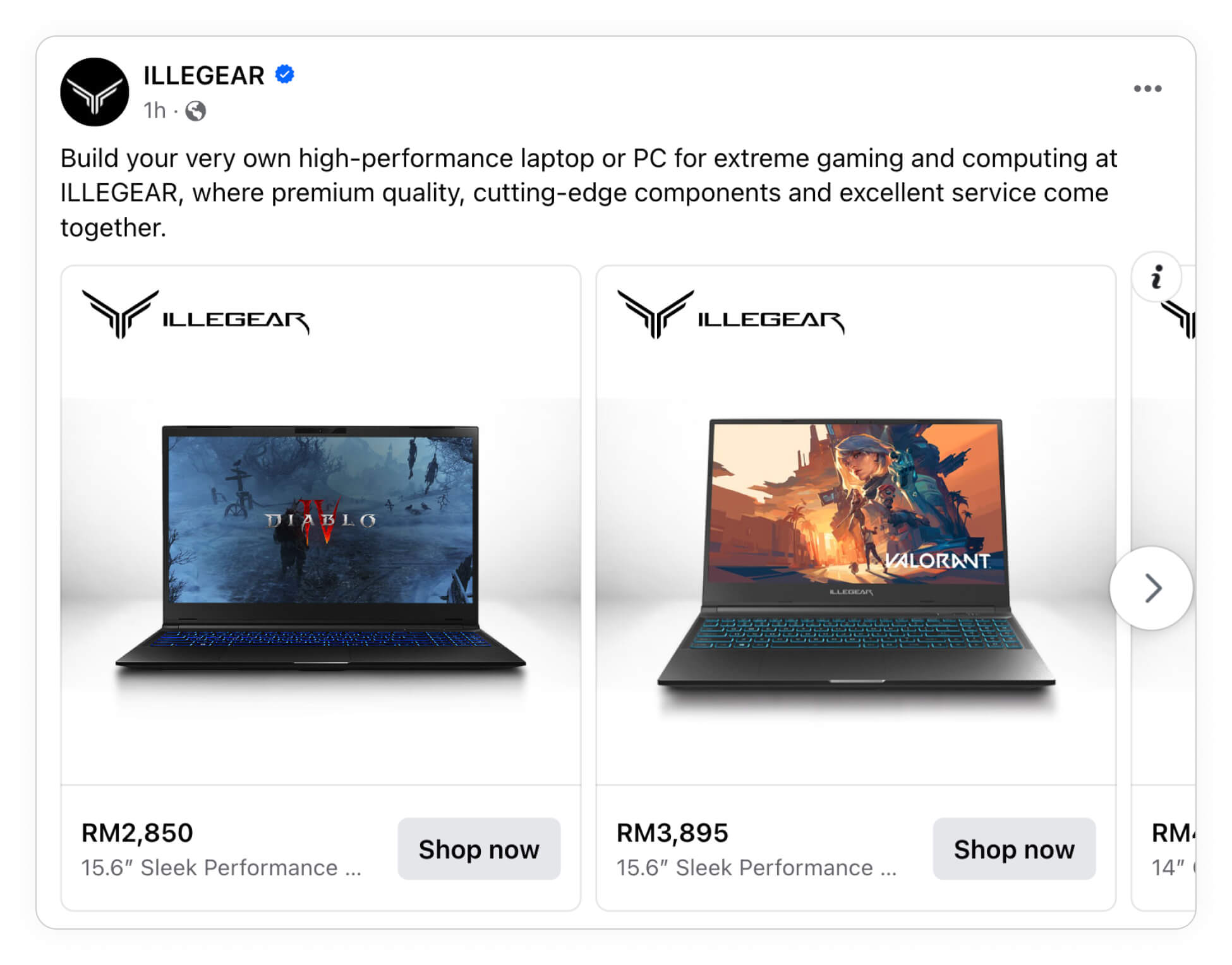 legion catalog ad example clean design