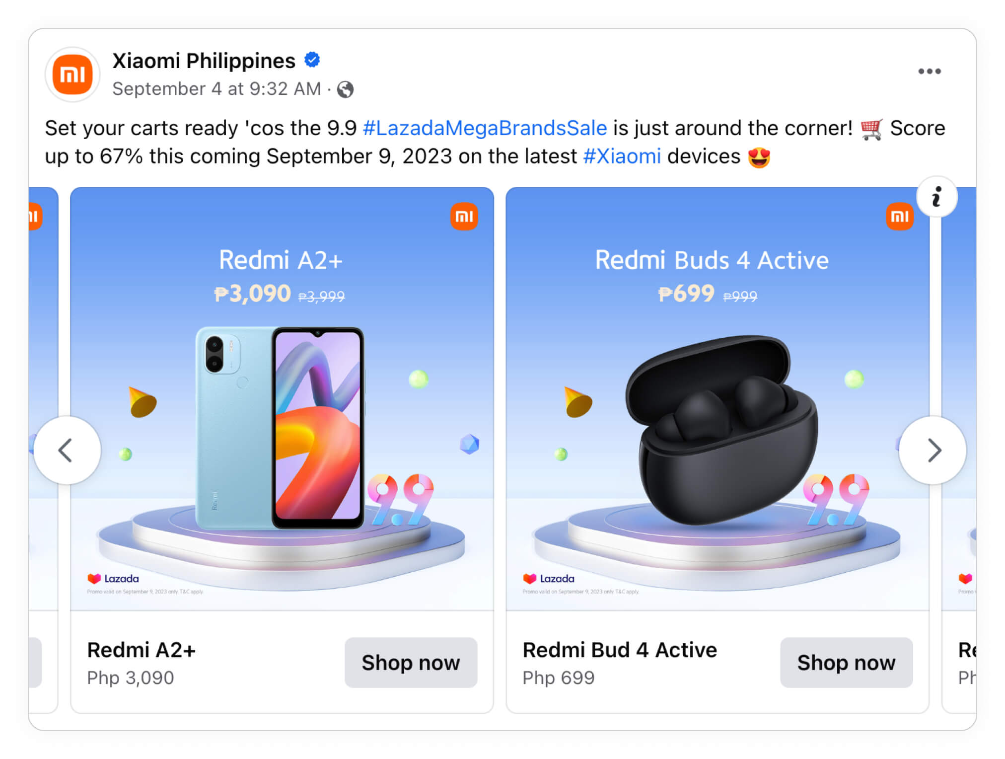 Lazada mega brand sale catalog ad