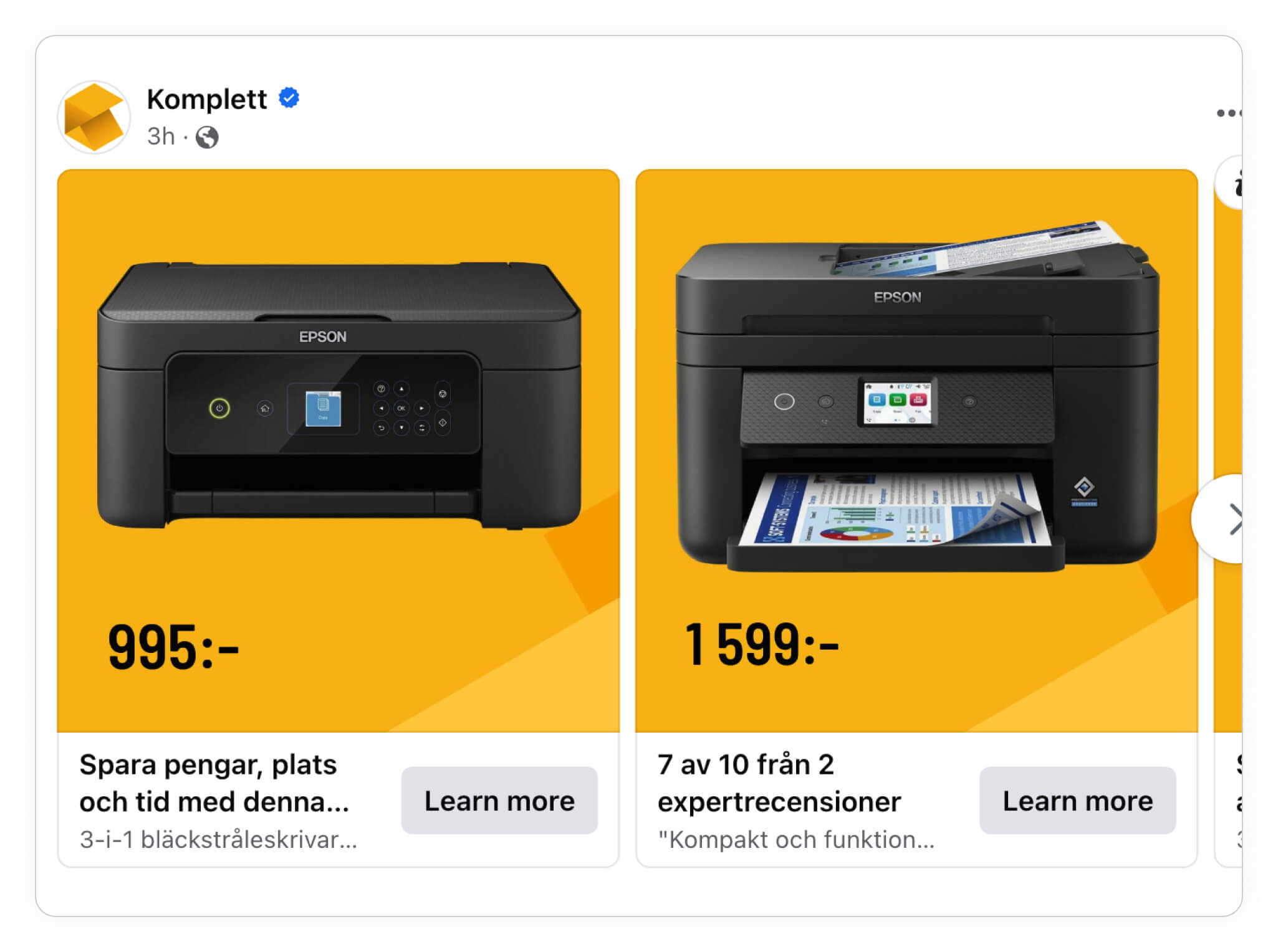 Komplett catalog ad example