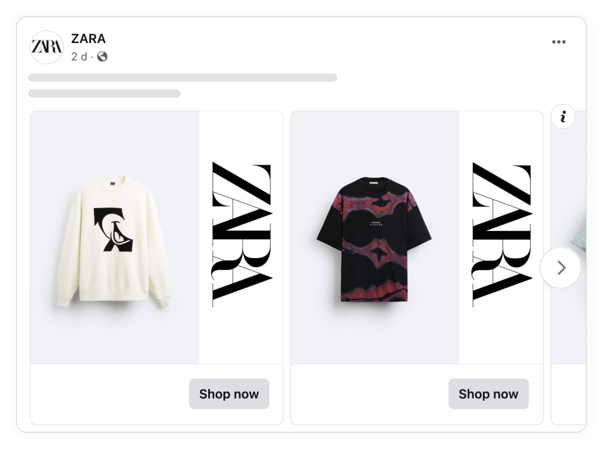 ZARA menswear catalog ad example