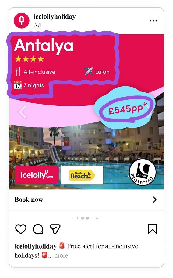 This is how Icejolly Shows Dynamic Information on catalog ads