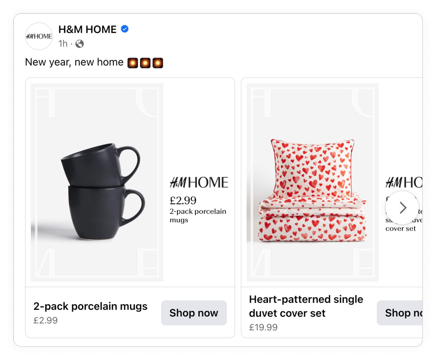 affordable low-cost discount brands catalog ad h&m home