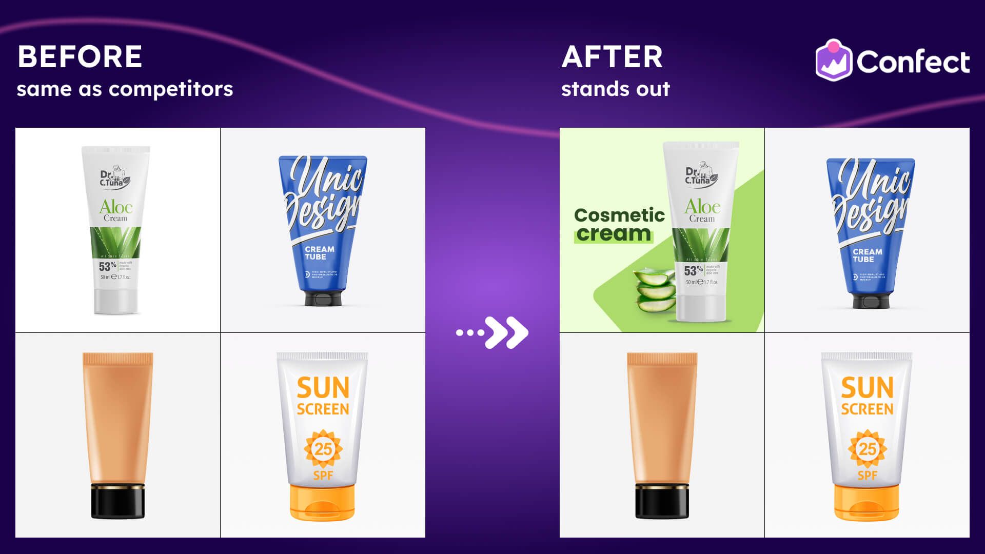 before after dpa cream example