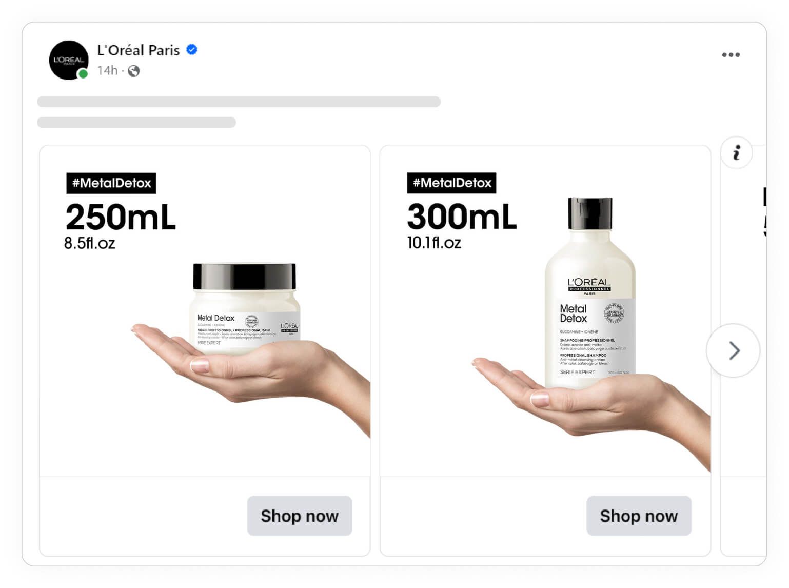bottom funnel retargeting loreal catalog ad