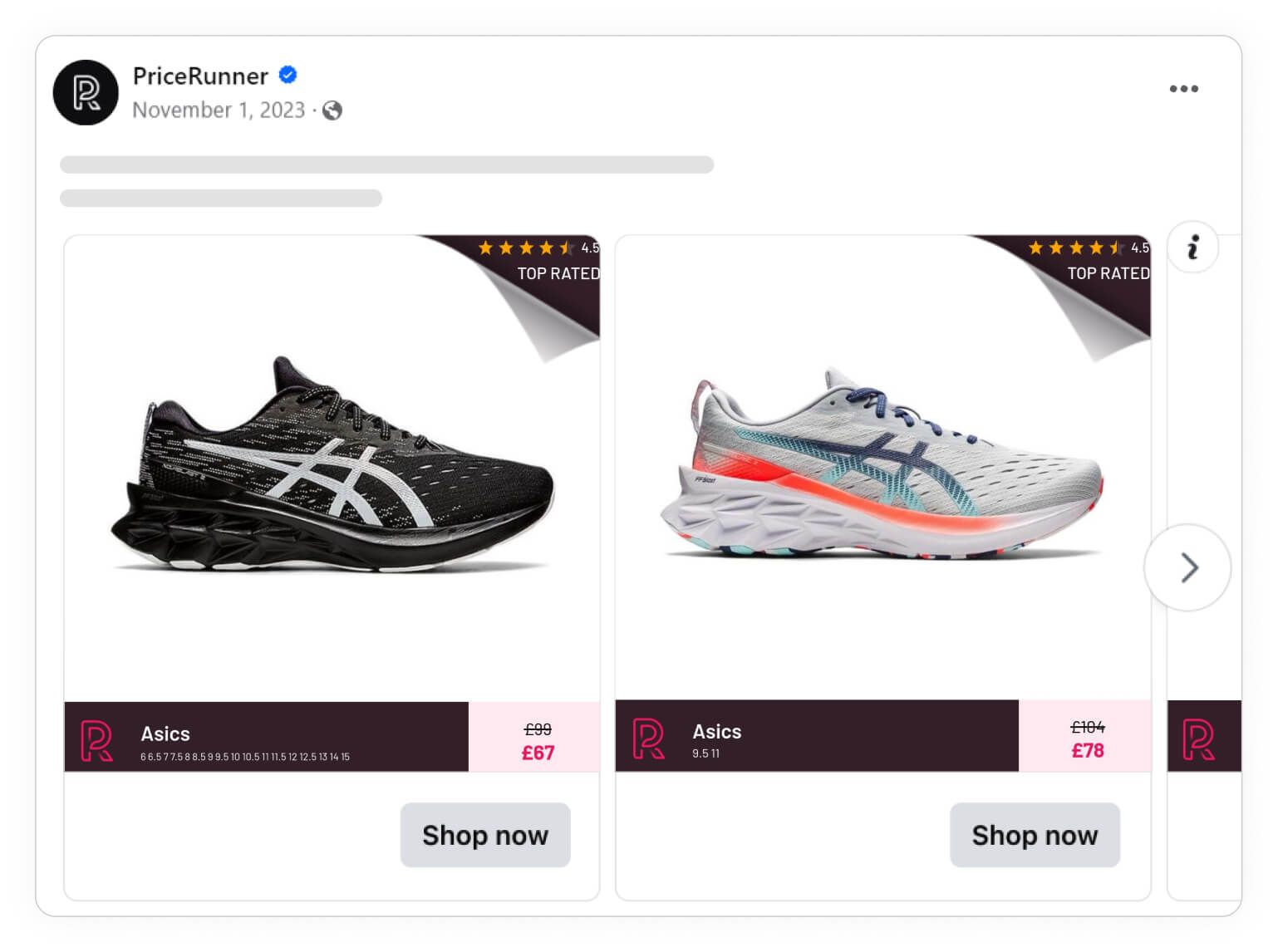 bottom funnel retargeting pricerunner catalog ad