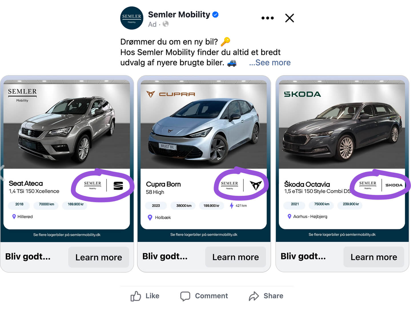 brand logos cars makers manufacturers facebook dynamic product ads