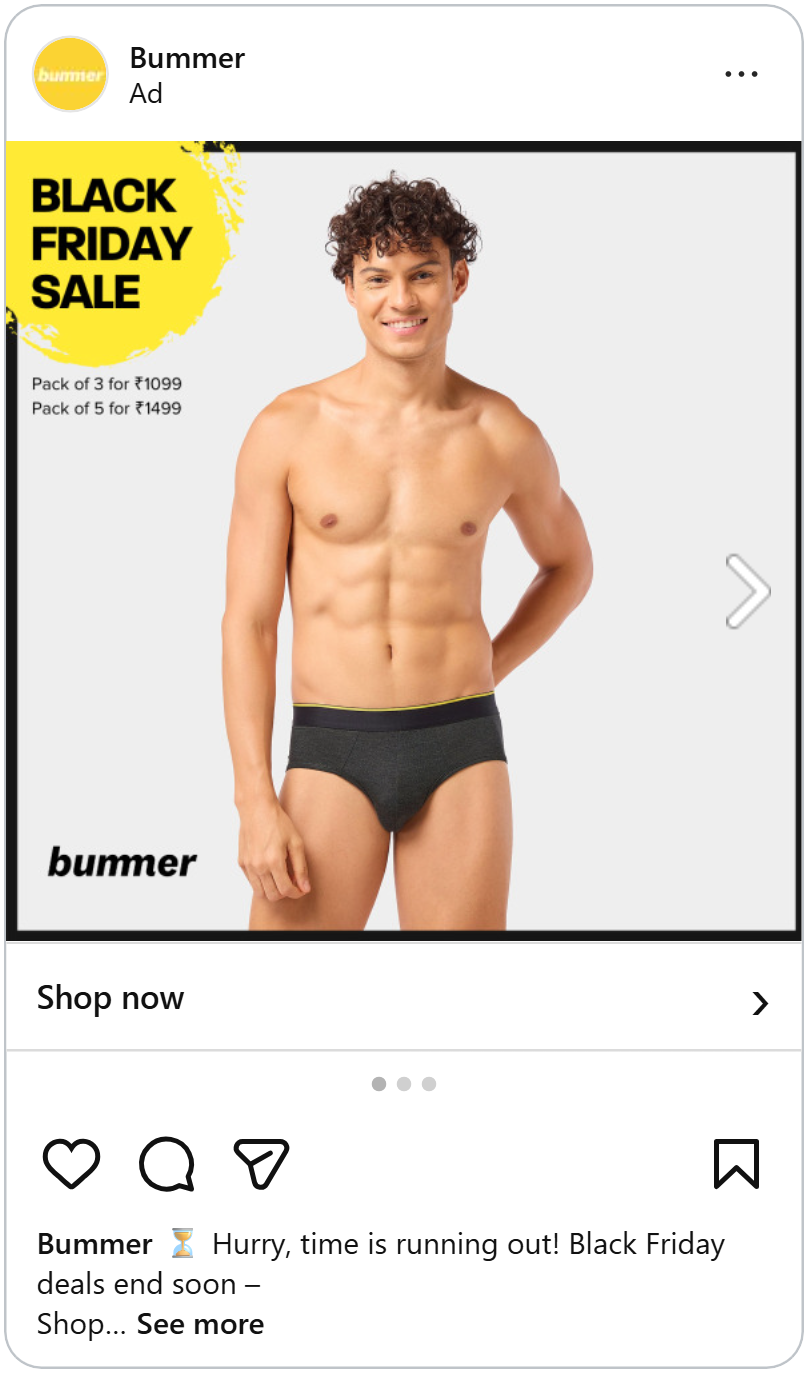 bummer black friday 2026 instagram catalog ad