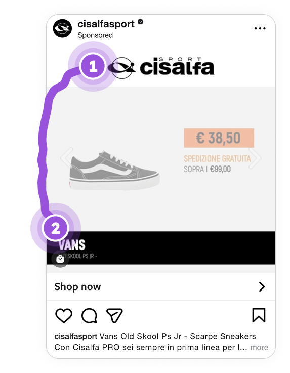 cisalfa sport instagram ad example logo highlighter catalog ad of the week