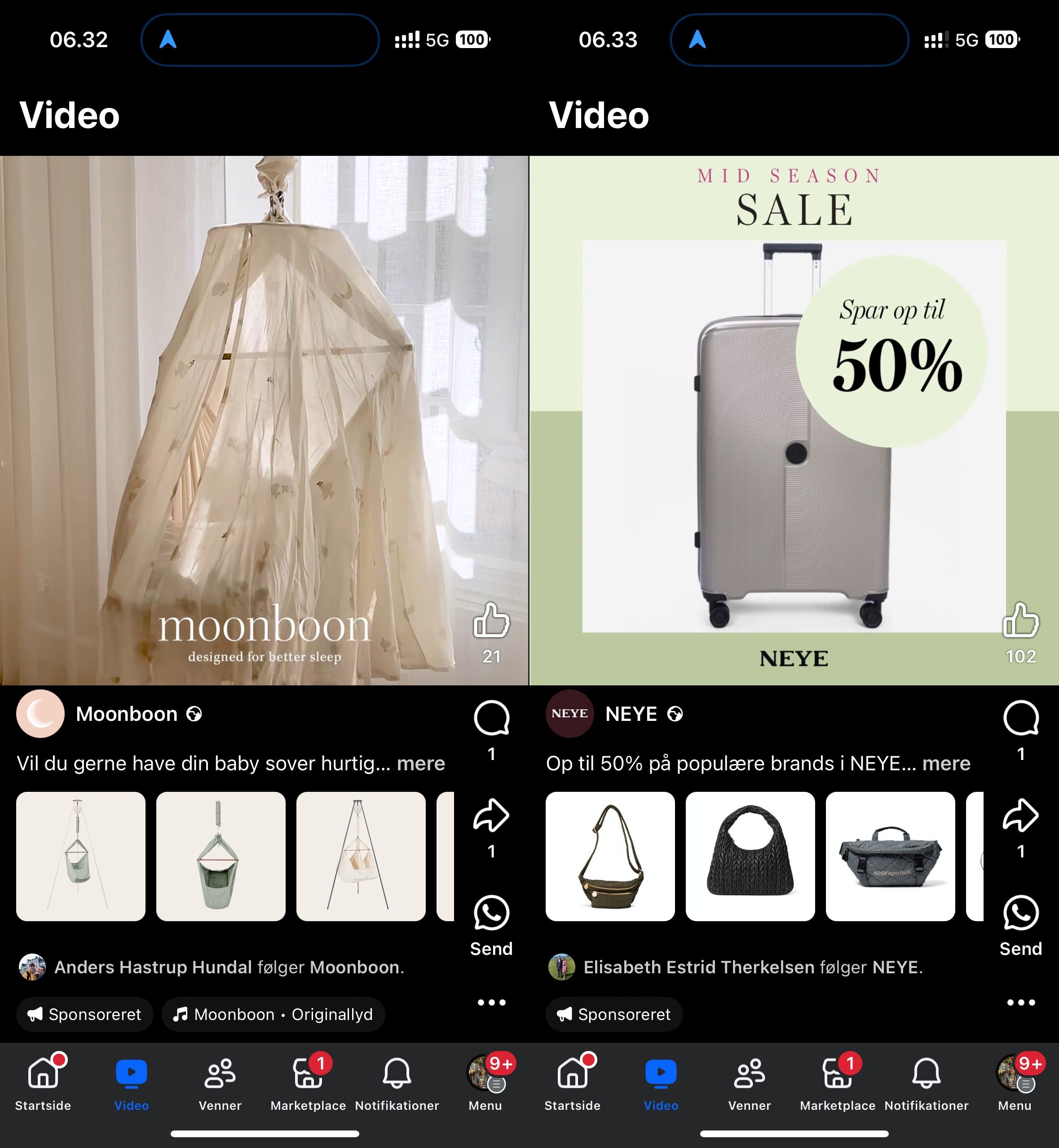 collection ad facebook reel moonboon neye