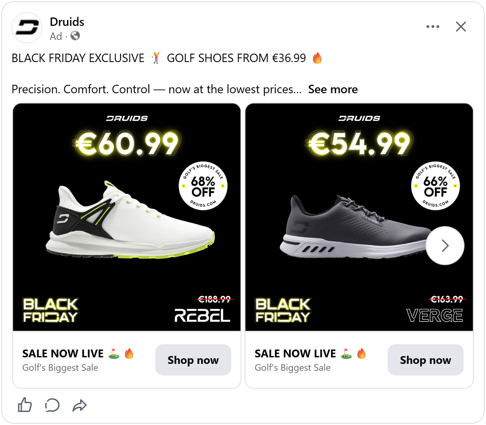druids black friday 2026 facebook ad example