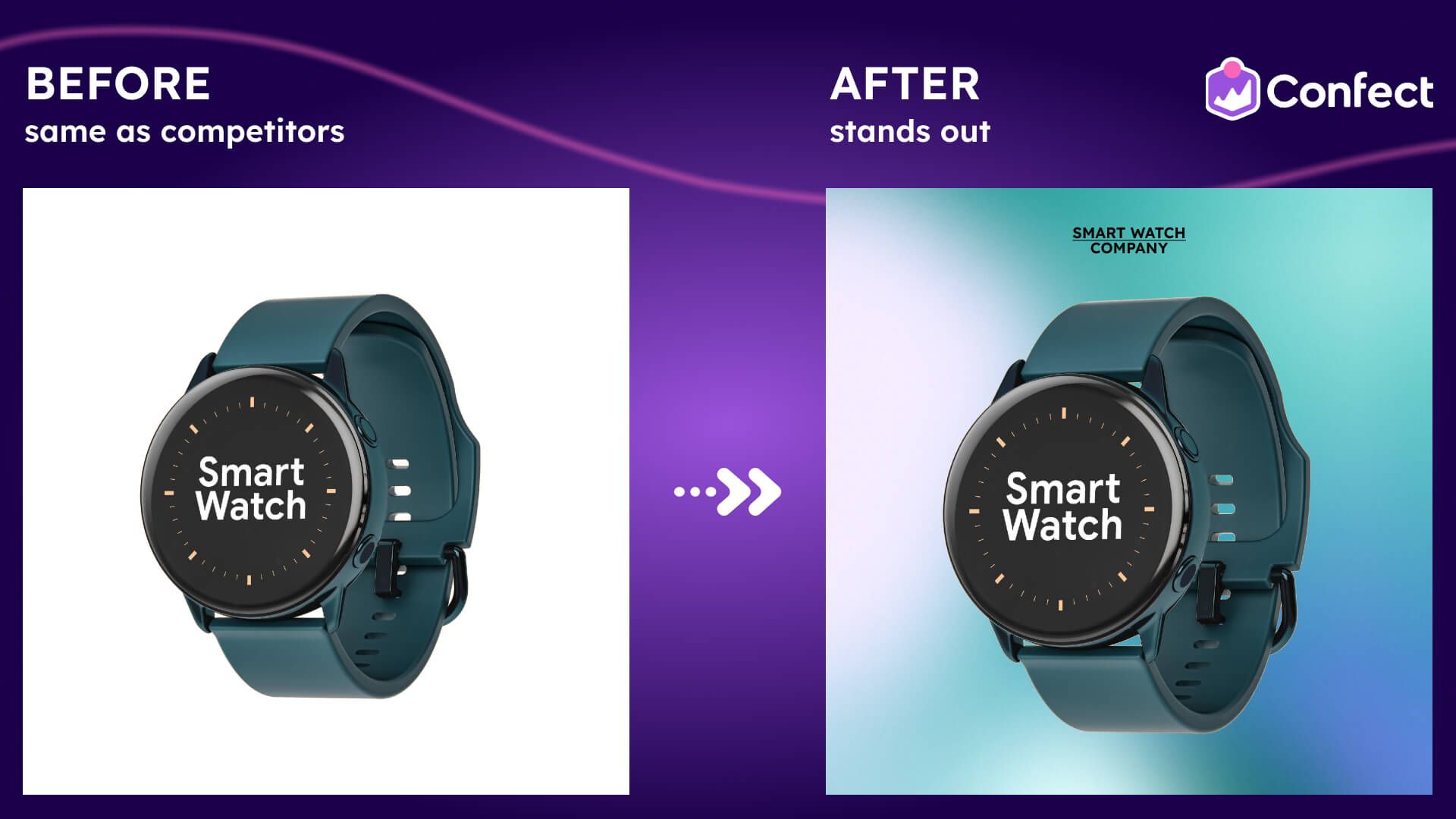 dynamic product ads with colorful background