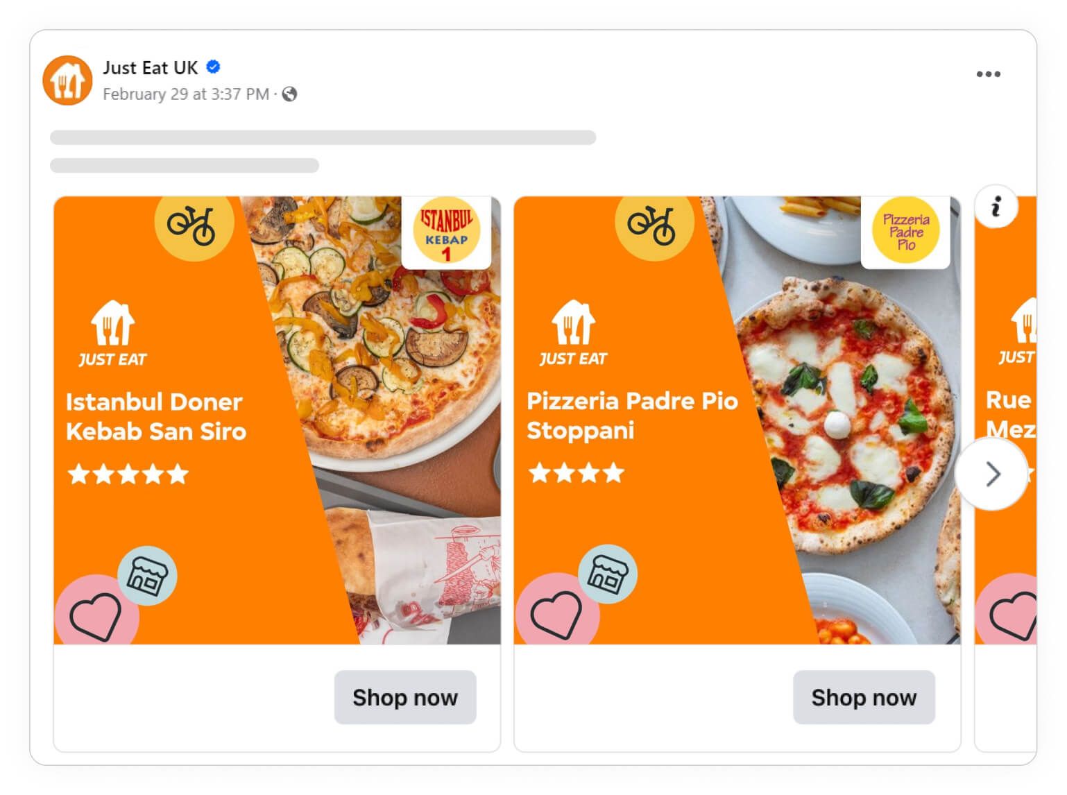 food pizza catalog ads meta