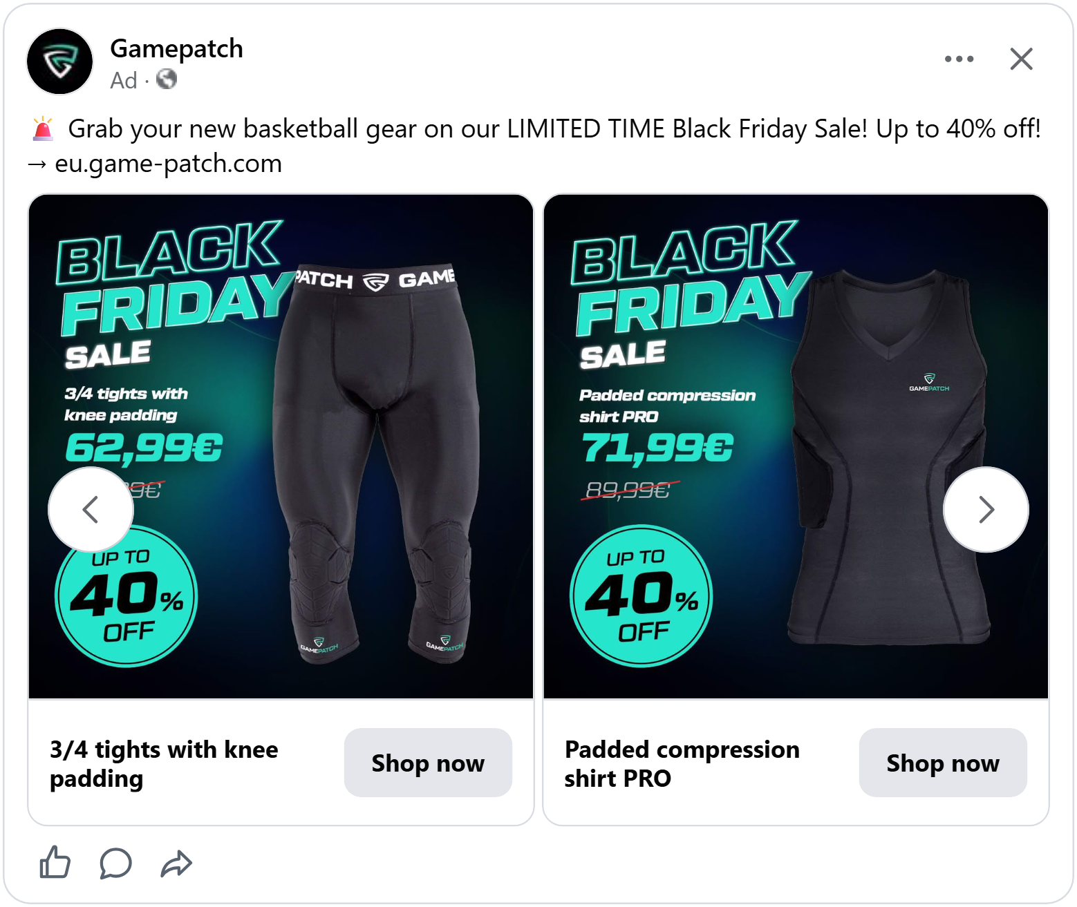 gamepatch black friday 2026 facebook catalog ad example