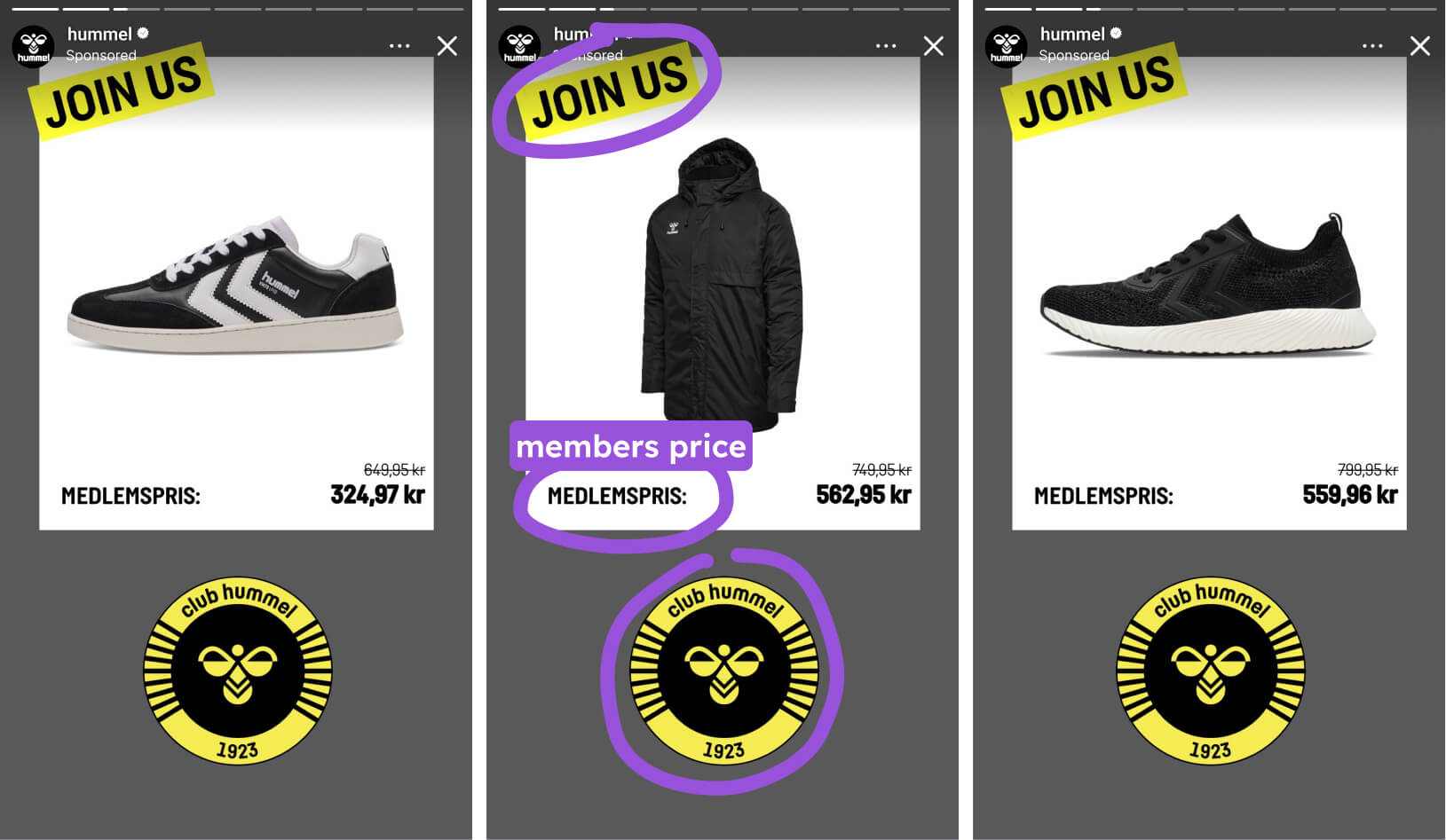 hummel catalog ad membership price meta dynamic product ads