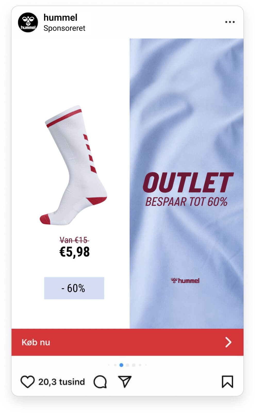 hummel outlet catalog ad on instagram