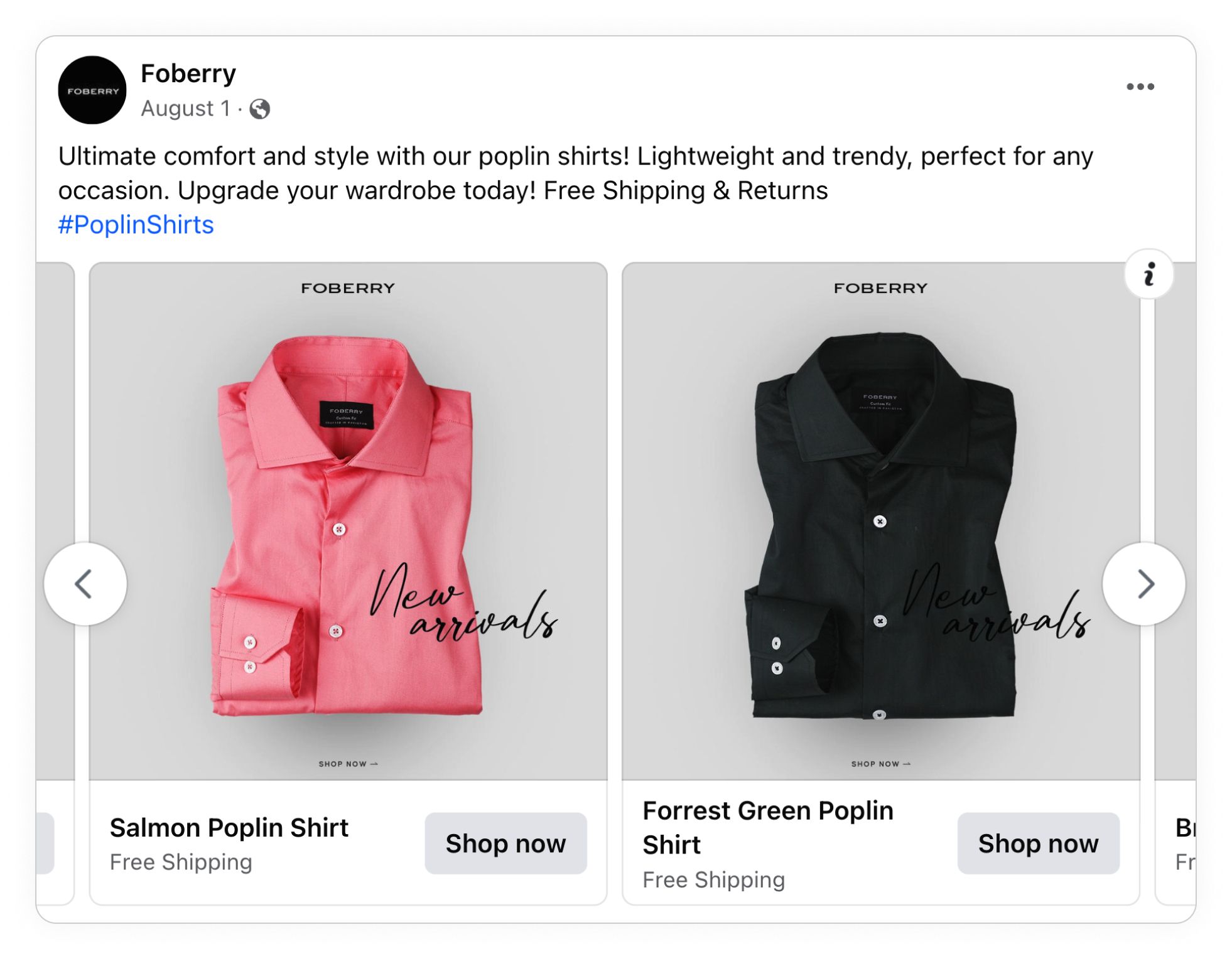 mid-end brands catalog ad foberry