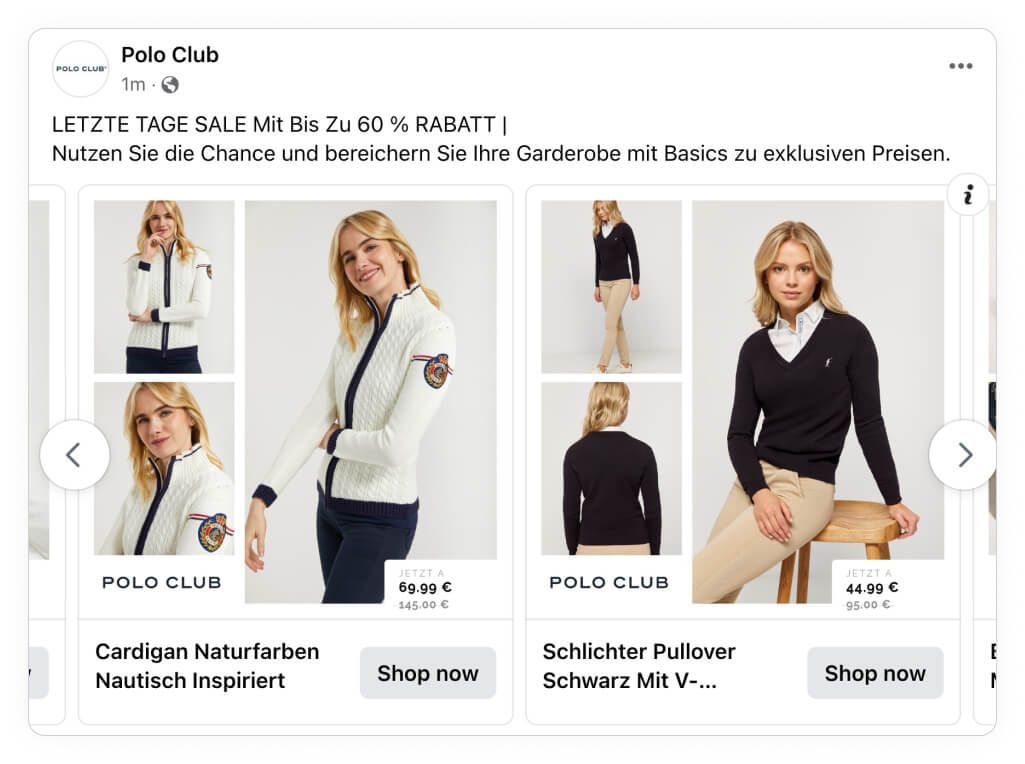 mid-end brands catalog ad polo club