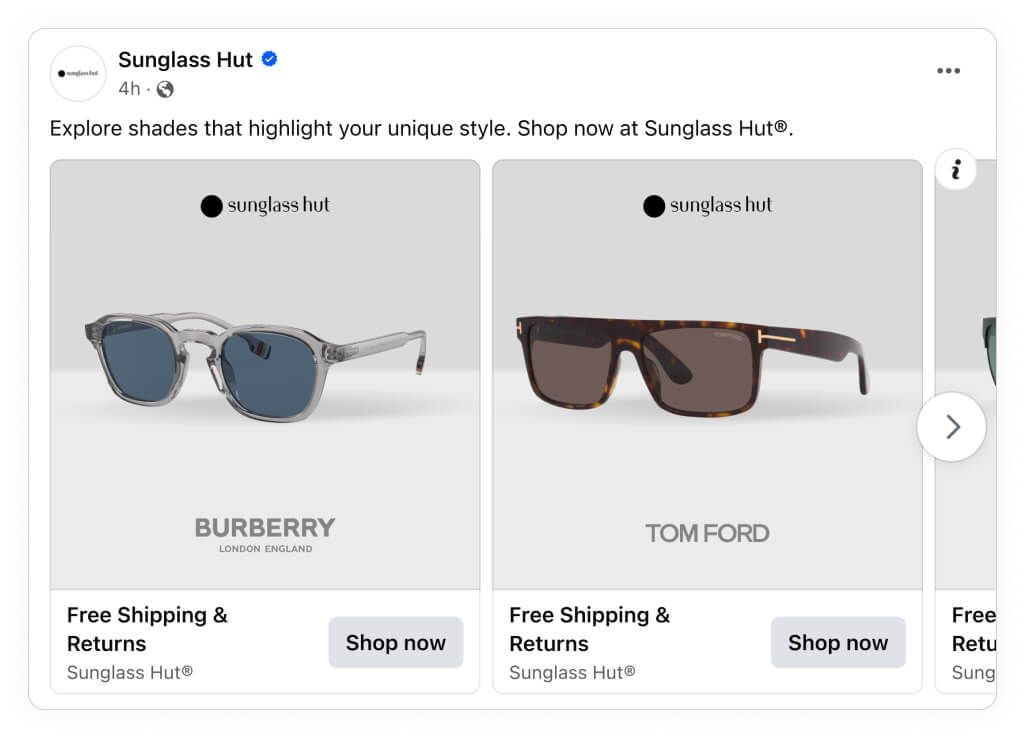 multi brand stores and retailers catalog ad sunglass hut