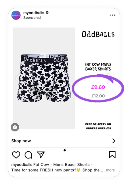 oddballs catalog ad of the week instagram example cow print