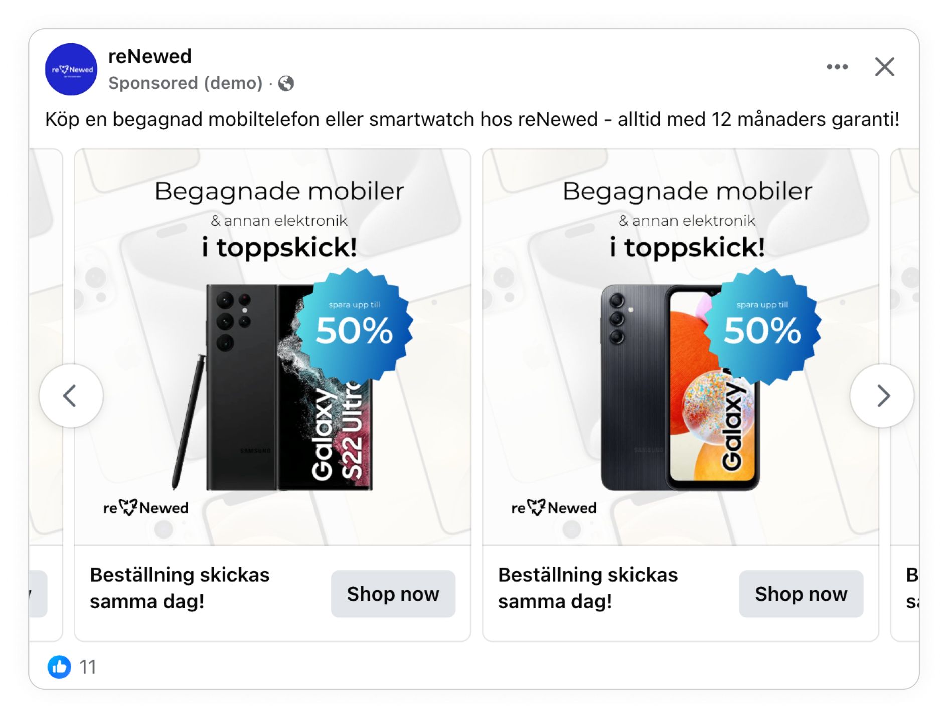 retargeting catalog ad from renewed