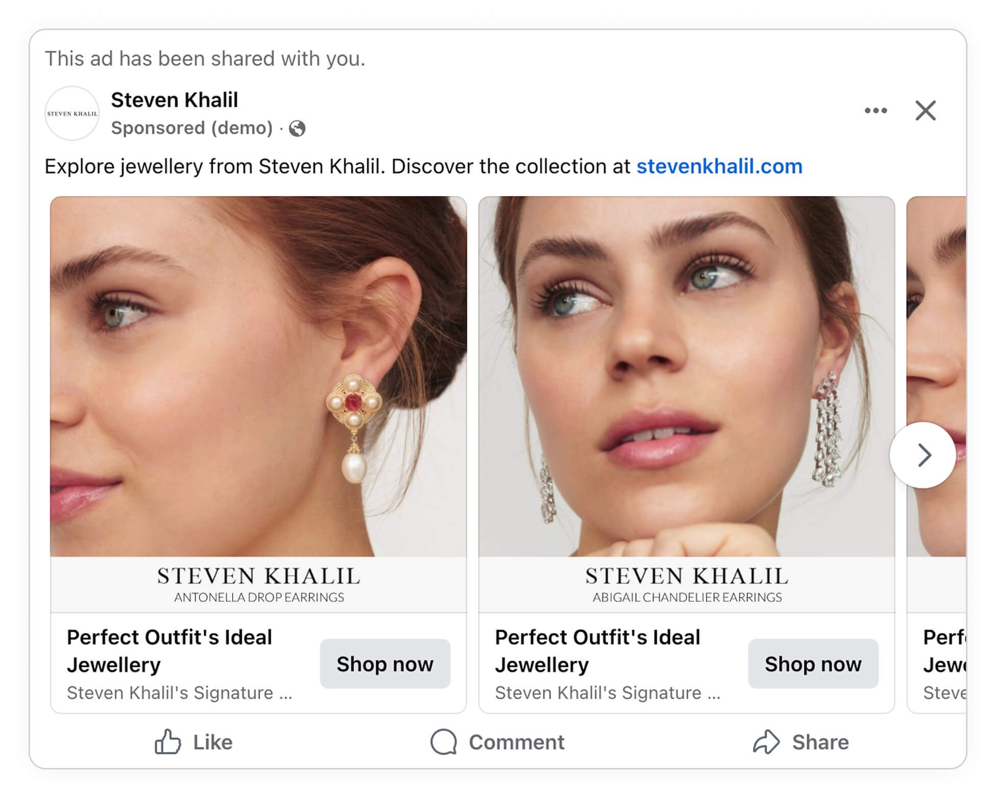showing names high end luxury dynamic product ads